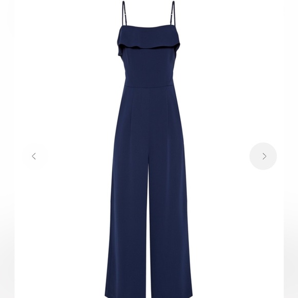 REISS navy blue Frankie bow back jumpsuit US 10 - Picture 2 of 7